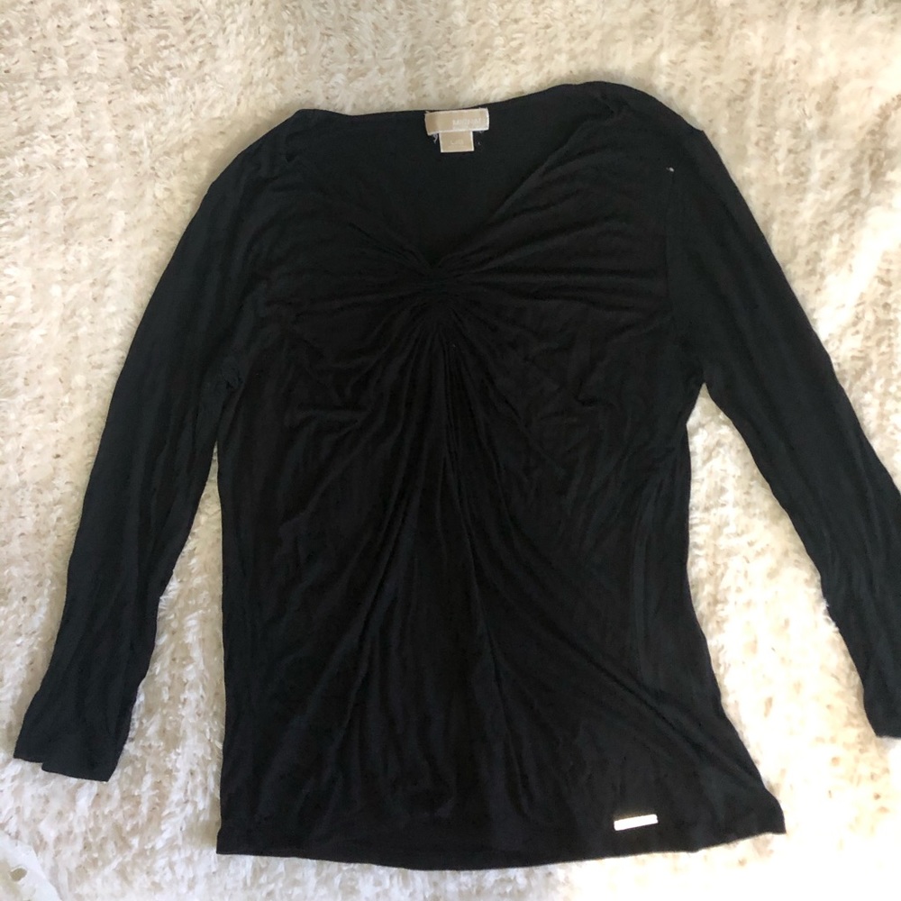 Black ruached Micheal Kors blouse